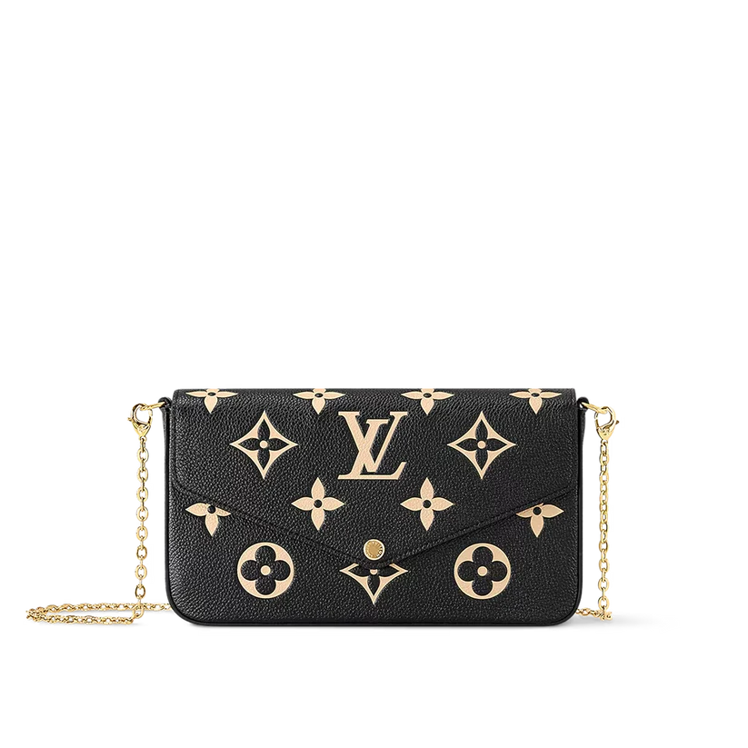 Louis Vuitton Felicie Pouch - Black Beige