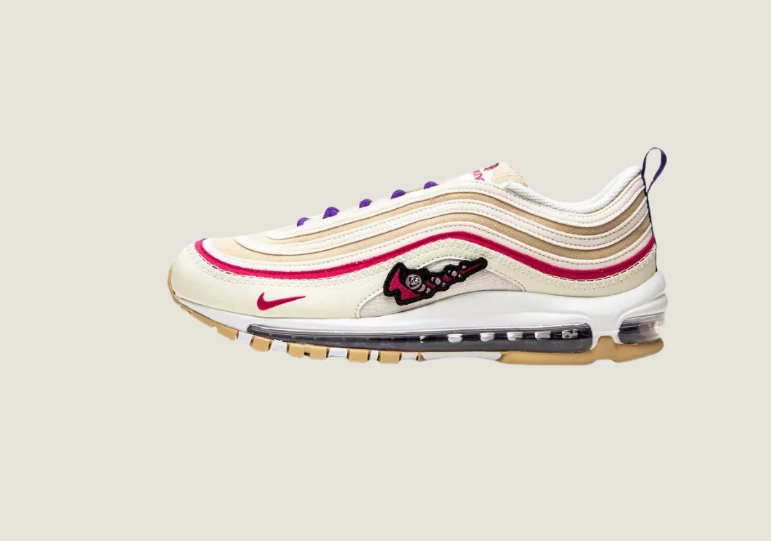 Nike Air Max 97 SE "Air Sprung" SESAME / ELECTRO PURPLE / COCONUT MILK / RUSH Pink - Image 4