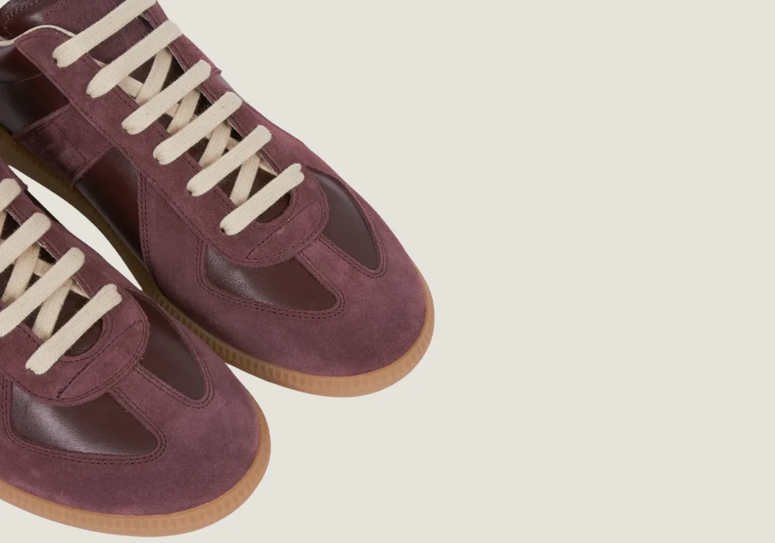 Maison Margiela Replica - Nappa Leather & Suede / Burgundy / Honey Sole - Image 5