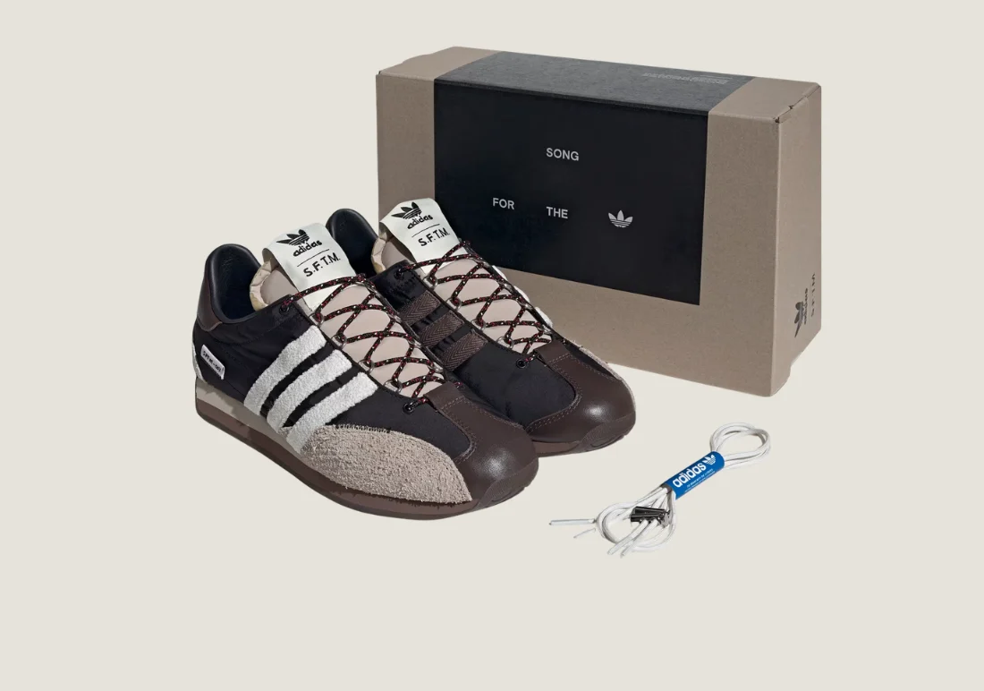 Adidas Country OG x Song for the Mute - Black / White / Brown - Image 3