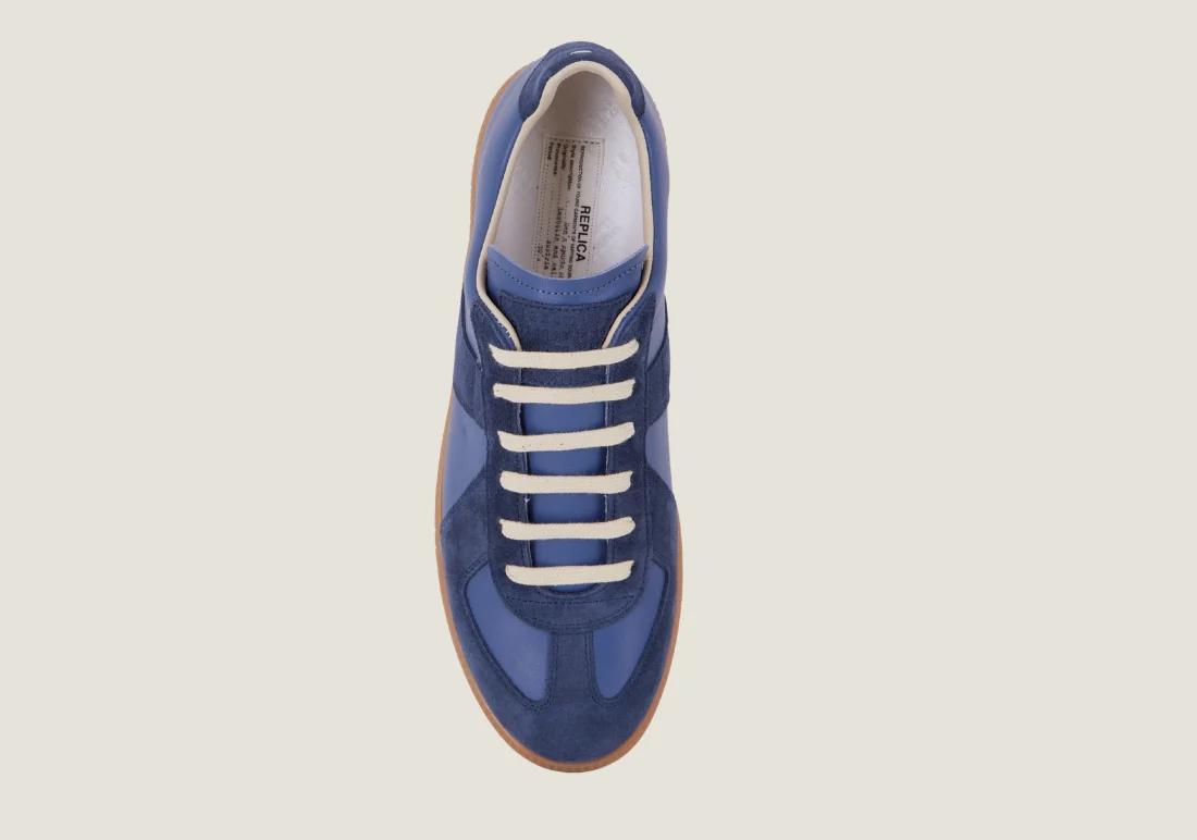 Maison Margiela Replica - Nappa Leather & Suede / Blue / Honey Sole - Image 3
