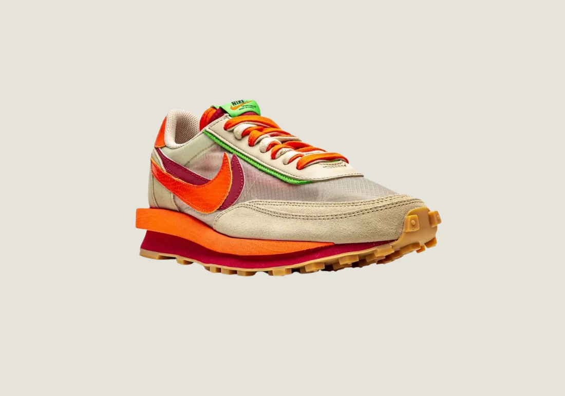 Nike LDWaffle x CLOT x Sacai - Orange - Image 4