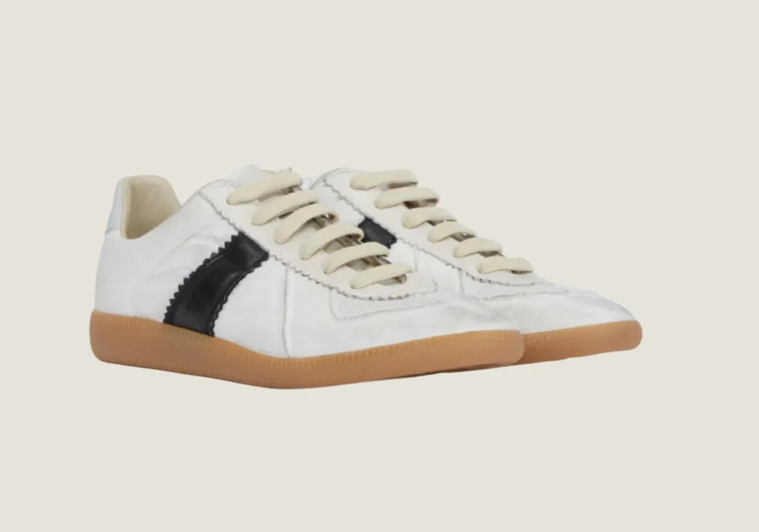 Maison Margiela Replica - Cotton Drill & Suede / White / Black - Image 2