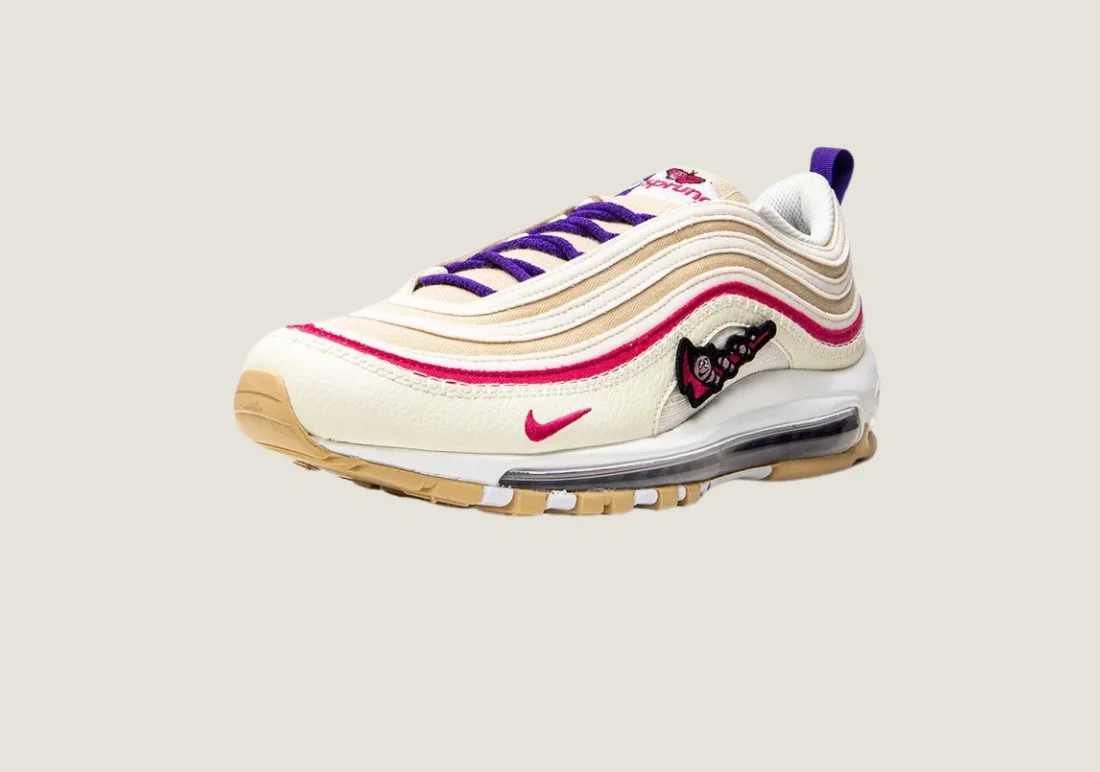 Nike Air Max 97 SE "Air Sprung" SESAME / ELECTRO PURPLE / COCONUT MILK / RUSH Pink - Image 2