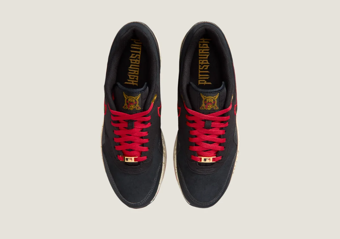 Nike Air Max 1 - "Pirates" Black / Coconut Milk / Gym Red - Image 3