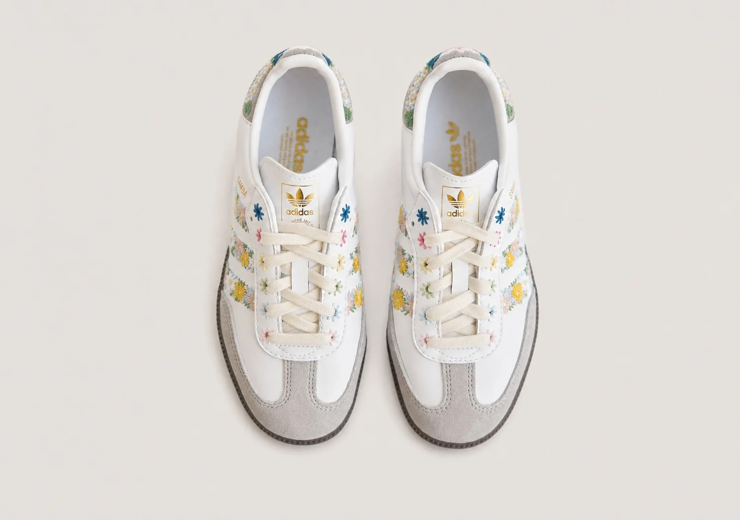 Adidas Samba OG Satin - White / Floral Cloud Clear Granite - Image 2