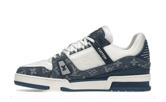 LV – TRAINER MONOGRAM DENIM WHITE BLUE