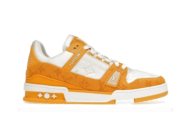 LV – TRAINER YELLOW MONOGRAM DENIM WHITE - Image 3