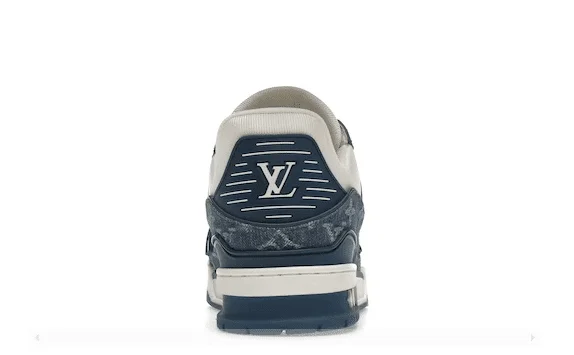 LV – TRAINER MONOGRAM DENIM WHITE BLUE - Image 4