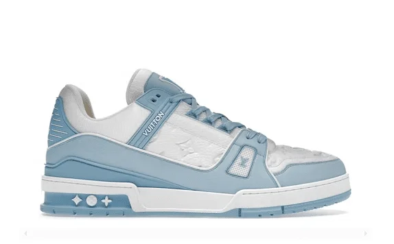 LV – TRAINER LOW WHITE SKY BLUE - Image 3