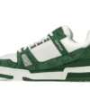 LV – TRAINER GREEN MONOGRAM DENIM WHITE