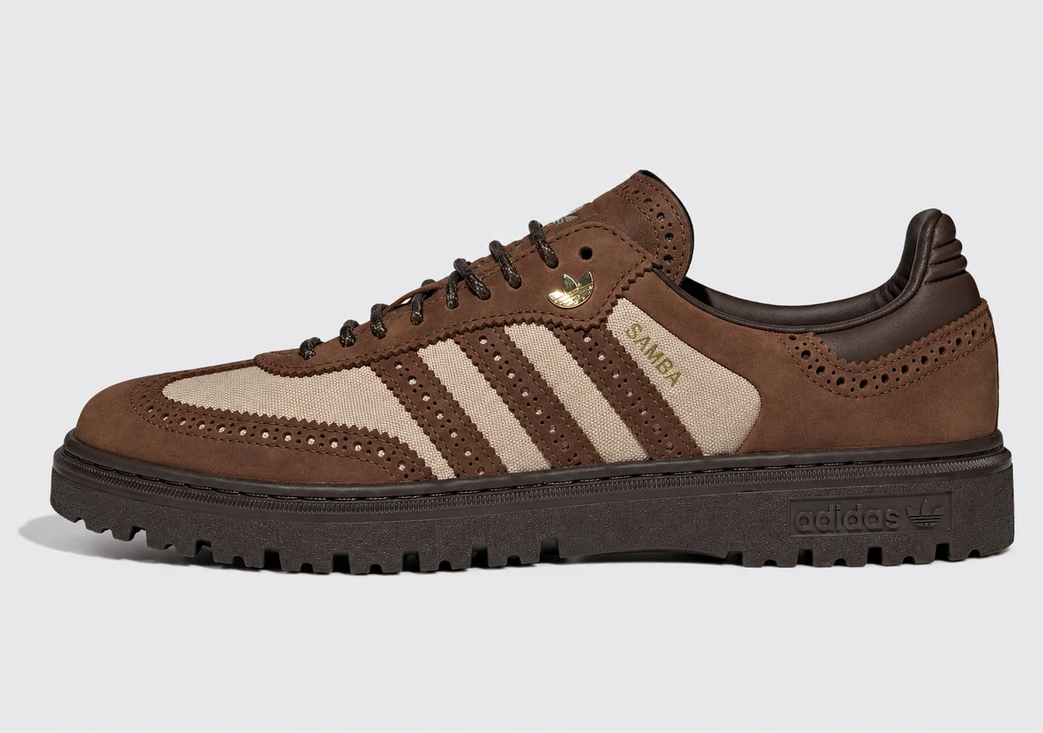 Adidas Samba Winterized - Earth Strata / Trace Brown - Image 3