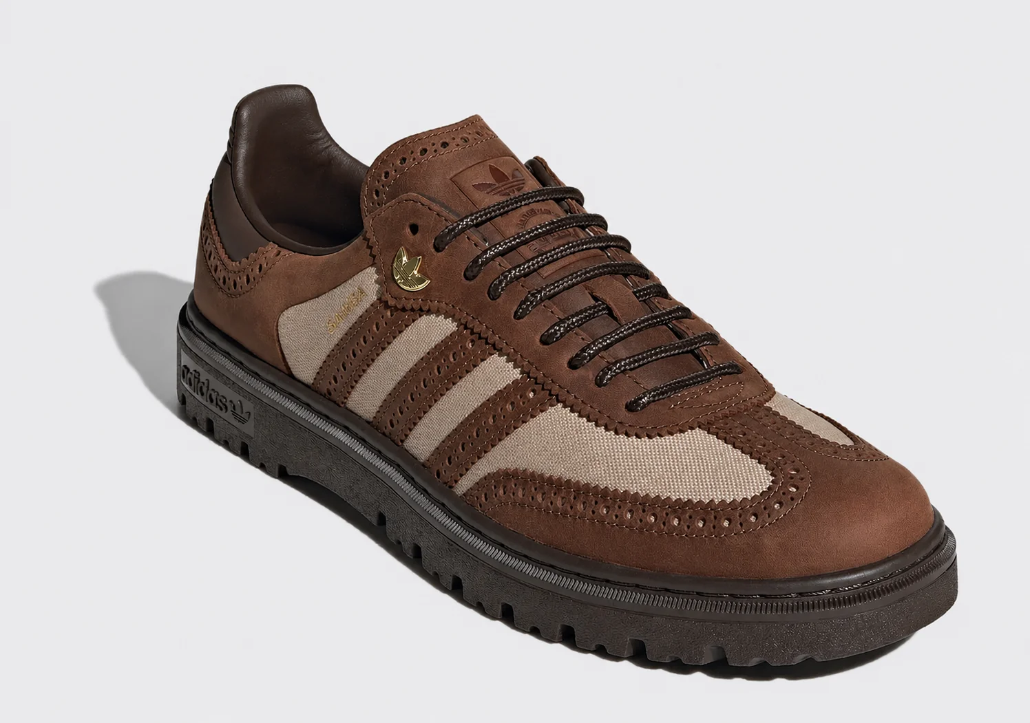 Adidas Samba Winterized - Earth Strata / Trace Brown - Image 2