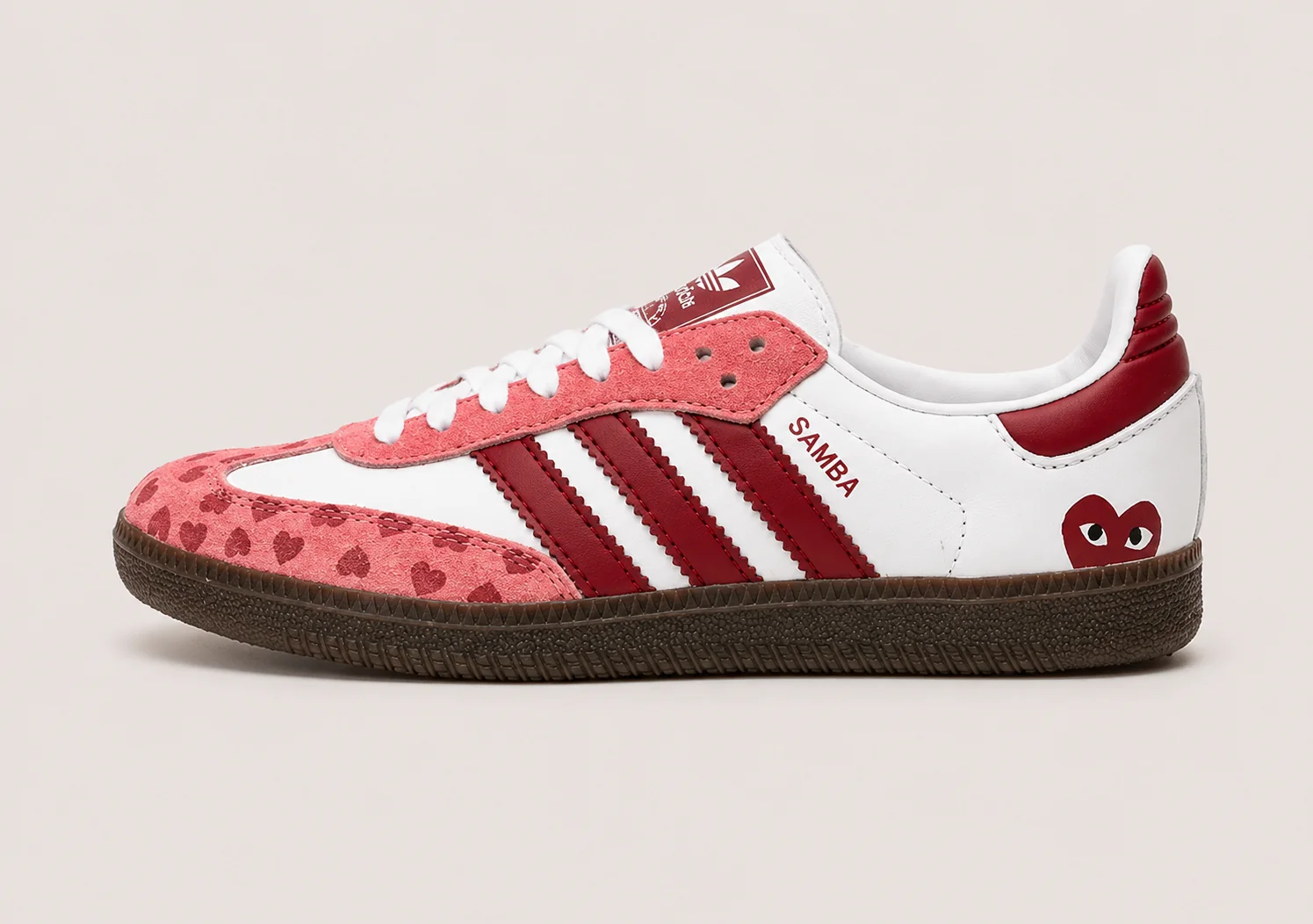 Adidas Samba x CDG - Red / White - Image 4