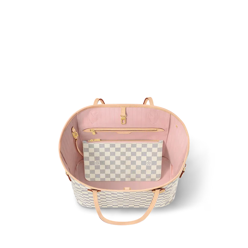 Louis Vuitton Neverfull MM - Damier Azur Canvas - Image 3