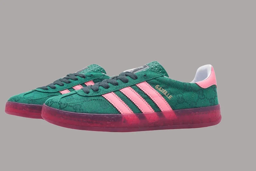 Adidas Gazelle Retro G - Pink & Green - Image 5