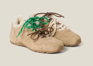 Alternative view of Miu Miu x New Balance 530 SL Runner - Bleached Leather & Shearling (Écru)