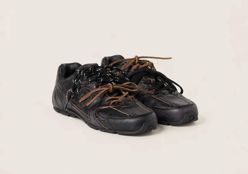 Miu Miu x New Balance 530 SL Runner - Leather (Black) - Image 2